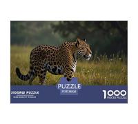 Grassland Leopard Jigsaw Puzzles for Adults Animal Puzzle Game 1000 Jigsaws Educational Games for Adults Gifts 38x26cm/1000pcs