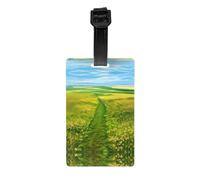 Grassland Paths Printed Luggage Tags Anti-Lost Luggage Labels Suitable for Suitcases Backpacks and Sports Bags