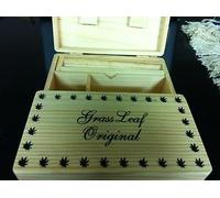 GRASSLEAF Pack Of 2 Grassleaf Medium Wooden Rolling Box Roll Box Stash 2 Boxes For 1