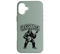 Grassquatch! Sasquatch Bluegrass Banjo Bigfoot Retro Case for iPhone 16 Plus