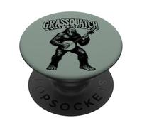 Grassquatch! Sasquatch Bluegrass Banjo Bigfoot Retro PopSockets Adhesive PopGrip