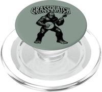 Grassquatch! Sasquatch Bluegrass Banjo Bigfoot Retro PopSockets PopGrip for MagSafe