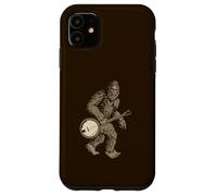 Grassquatch! Vintage Bigfoot & Bluegrass Banjo Music Case for iPhone 11