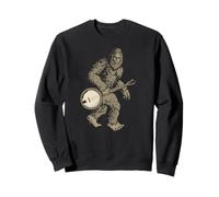 Grassquatch! Vintage Bigfoot & Bluegrass Banjo Music Sweatshirt