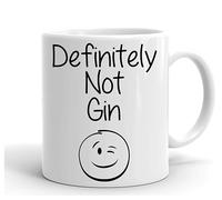 GrassVillage Definitely Not Gin Mug - Funny Sarcastic Coffee Cup Gift for Men, Women, Coworkers, Husband, Wife - 11oz Ceramic Mug for Office, Birthday, Valentine’s Day, Secret Santa