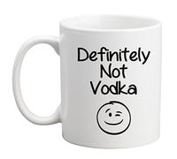 GrassVillage Definitely Not Vodka Mug - Funny Sarcastic Coffee Cup Gift for Men, Women, Coworkers, Husband, Wife - 11oz Ceramic Mug for Office, Birthday, Valentine’s Day, Secret Santa