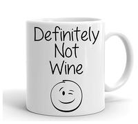 GrassVillage Definitely Not Wine Mug - Funny Sarcastic Coffee Cup Gift for Men, Women, Coworkers, Husband, Wife - 11oz Ceramic Mug for Office, Birthday, Valentine’s Day, Secret Santa
