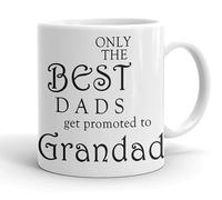 GrassVillage Grandad Promotion Mug - Only The Best Dads Get Promoted to Grandad - Funny Gift for New Grandpa, Father, Dad - Father’s Day, Birthday, Baby Reveal - 11oz White Ceramic Coffee Cup