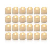 GrassVillage Pack of 24 Realistic and Bright Led Candle Lights in Wave Design, 3.5 cm x 4 cm Tall, Flameless Tea Light Candles, Electric Fake Candle in Bright Warm White