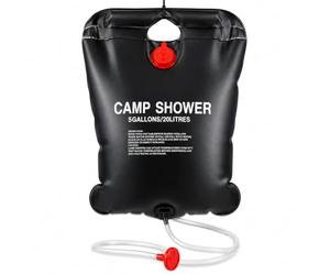 GrassWarehouse 20L Solar Shower Camping Bag Portable Outdoor Camp Shower with Hose & Shower Head, Solar Heated 5 Gallon Water Bag for Camping, Beach, Hiking, Festivals & Garden Use