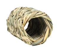 Grast Tunnel Nest, Woven Tunnel for Pets - Hand-Woven Natural Grass Bedding, Small Pet Toy, Hand-Woven Grass Bedding, Bunny Grass House, Interactive Toy