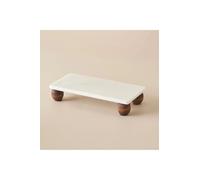 GRAT Rectangular Serving Stand Marble 15 x 31 cm Modern Presentation Plate - Natural, One Size