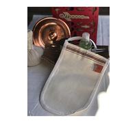 GRAT Turkish Hamam Exfoliating Glove, Natural Crepe Fabric, Deep Dead Skin Removal, White