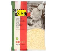 Grated mixed cheese, Mozzarella and Cheddar Mix (2kg)