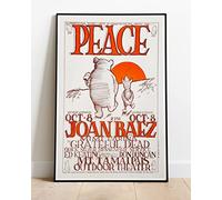 Grateful Dead and Joan Baez 1966 Concert Live Tour Poster :: Huge 36"x24" Poster Print Similar (Slightly Larger) to A1 Size : Vintage Reproduction BRING YOUR WALLS TO LIFE !