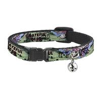 Grateful Dead Cat Collar, Breakaway Collar with Bell, Grateful Dead Dave's Picks Volume Nine Montana Cover Art, 8.5 to 12 Inches 0.5 Inch Wide