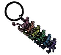 Grateful Dead Dancing Skeletons Keyring Keychain in Silver Grateful Dead Silver One Size