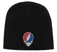 Grateful Dead Embroidered Skull Logo Beanie, Black, One Size