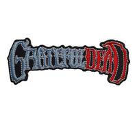 Grateful Dead Patch Band Logo Official Black Woven Iron On 120 x 45mm Accessory Size
