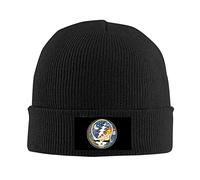 Grateful Dead Night and Day Steal Your Face Brim Plain Winter Warm Knit Beanie Hat Black