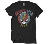 Grateful Dead Officially Licensed 1974 Tour Mens T-Shirt (Black), X-Large
