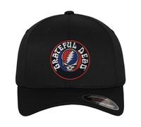 Grateful Dead Officially Licensed Patch Flexfit Baseball Cap (Black), Small/Medium
