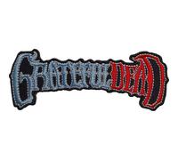 Grateful Dead Patch Band Logo new Official Black Woven Iron On 120 x 45mm Grateful Dead Black