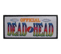 Grateful Dead Patch Dead Head Logo Official Printed Iron On 105 x 45mm One Size