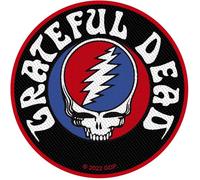 Grateful Dead Patch SYF Circle Official Official Black Woven Sew on 105 x 45mm Taille unique