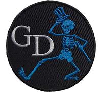 Rock Off Trade Patch Grateful Dead Skeleton Circle Black