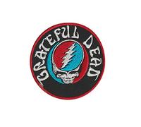 Grateful Dead Skull Patch Badge Embroidered Iron on Applique Souvenir Accessory
