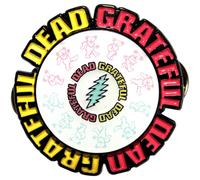 Grateful Dead Spinning Emblem Pin Badge in Black Grateful Dead Black One Size