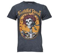 Grateful Dead T Shirt Bertha Best Of Vintage Style Dip Dye Grey New Official