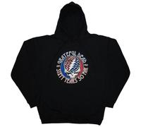 Grateful Dead Unisex Adult Stealie 60 Pull Over Hoodie - Black - Black - XXL