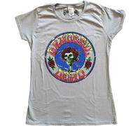 Grateful Dead Women's Bertha Circle Vintage Wash Skinny Fit T-Shirt in Grey | Size: XS Grateful Dead Grey XS