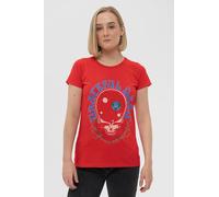 Grateful Dead Women's Space Your Face Skinny Fit T-Shirt in Red | Size: Small Grateful Dead Red S