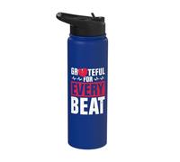 Grateful for Every Beat - Open Heart Surgery Stainless Steel Insulated Water Bottle