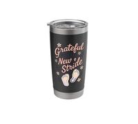 Grateful for My New Stride Footprints Stainless Steel Insulated Tumbler