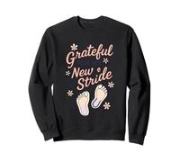 Grateful For My New Stride Footprints Sweatshirt