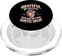 Grateful For The Cow Who Gave Me My New Aortic Valve PopSockets PopGrip for MagSafe