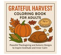 Grateful Harvest Coloring Book For Adults: Peaceful Thanksgiving And Autumn Design To Inspire Gratitude And Inner Calm