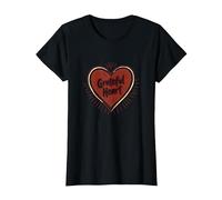 Grateful Heart Inspirational Love Design for Thankfulness T-Shirt, Women, Black, 3XL
