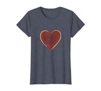 Grateful Heart Inspirational Love Design for Thankfulness T-Shirt, Women, Heather Blue, 3XL