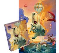 Grateful House Puzzles for Adults 1000 Piece. Limited Edition Polar Express Jigsaw Puzzle. Seamless Fit Premium Blue Board Pieces. Includes Storage Bag, Full-Size Image Poster, and Card.