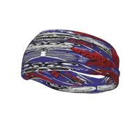 Grateful Retro Skull Flowers Dead Fashionable Sports Decoration, Sweat Resistant Headband, Hair Band, Breathable Sweat Wicking Fitness Equipment Headbands for Women Men, Black