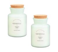 Grateful Scented Candle with Cork Lid - Violet & Musk - Pack of 2 - Place the Candle in Different Rooms Around Your Home - Allow a Fantastic Scent to Cascade Around the House