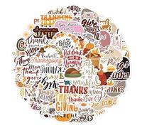 Grateful Stickers | 50 Sheet Stickers for Water Bottles,Thankful Stickers for Bottles Envelopes Scrapbooking Waterproof Stickers for Kids Adults