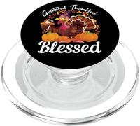 Grateful Thankful Blessed Thanksgiving Turkey Pumpkin PopSockets PopGrip for MagSafe