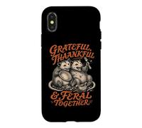 GRATEFUL, THANKFUL & FERAL TOGETHER Funny Possum Case for iPhone X/XS