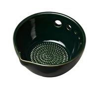 Grater Bowl - Handmade Resin Eagle Beak Grater Plate with 5 Hole Drain Opening | 2 in 1 Garlic and Ginger Grinder for Kale and Thyme 7cm Compact Tool for Home Kitchens